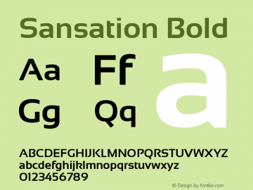 Sansation Bold Version 1.31图片样张