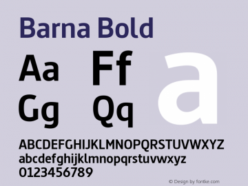 Barna Bold Version 2.000图片样张