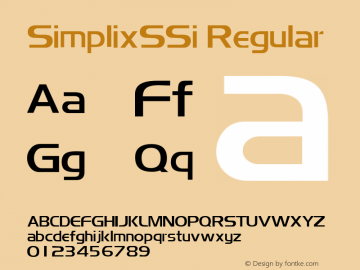 SimplixSSi Regular Macromedia Fontographer 4.1 8/7/95图片样张