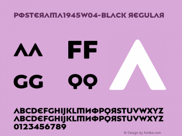 Posterama 1945 W04 Black Version 1.00 Font Sample