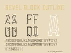 Bevel Block Outline Version 1.002;Fontself Maker 2.0.3 Font Sample