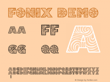 Fonix Demo Version 1.000 Font Sample