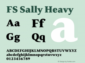 FSSally-Heavy Version 1.000 Font Sample