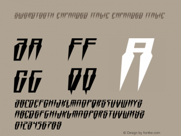 Swordtooth Expanded Italic Version 1.0; 2017图片样张