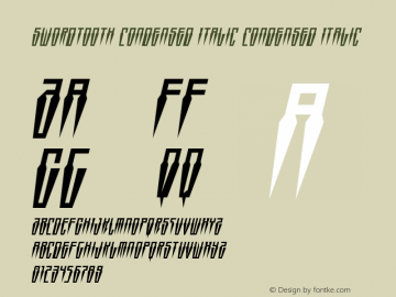 Swordtooth Condensed Italic Version 1.0; 2017图片样张