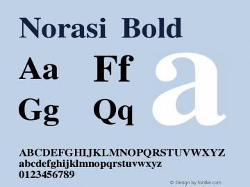 Norasi Bold Version 004.009: 2008-05-16图片样张