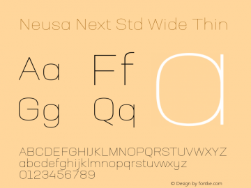 Neusa Next Std Wide Thin Version 1.002;PS 001.002;hotconv 1.0.88;makeotf.lib2.5.64775图片样张