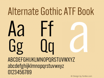 Alternate Gothic ATF Book Version 1.002图片样张