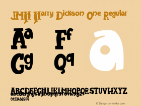 JMH Harry Dickson One Regular Version 1.002 Font Sample