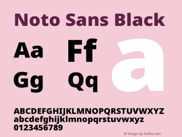 Noto Sans Black Version 2.000图片样张