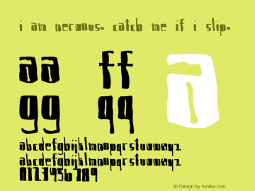 I am Nervous. catch me if i slip. october99loveandheadache.图片样张