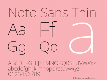 Noto Sans Thin Version 2.000图片样张