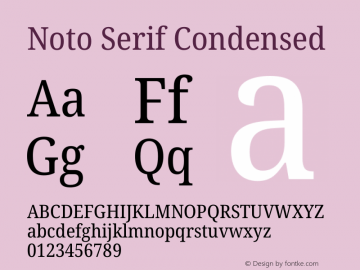 Noto Serif Condensed Version 2.000图片样张