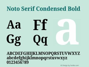 Noto Serif Condensed Bold Version 2.000图片样张