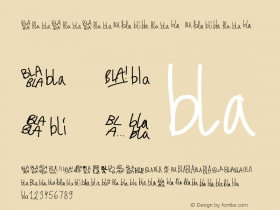 BlaBlaBlaRegular Regular Version 001.000 Font Sample