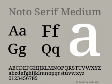 Noto Serif Medium Version 2.000图片样张