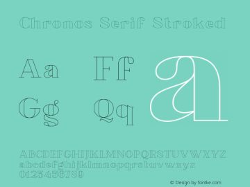 ChronosSerif-Stroked Version 1.000;PS 001.000;hotconv 1.0.88;makeotf.lib2.5.64775 Font Sample