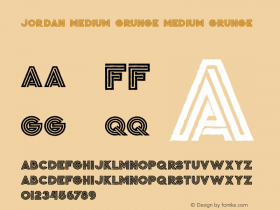 Jordan Medium Grunge Version 1.000 Font Sample