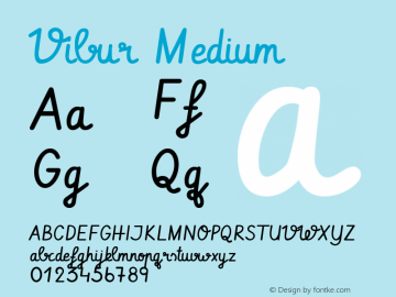 Vibur Version 1.004 Font Sample