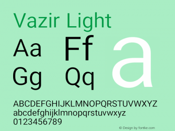 Vazir Light Version 16.1.0 Font Sample