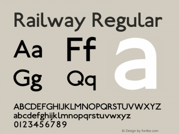 Railway 1.100 Font Sample