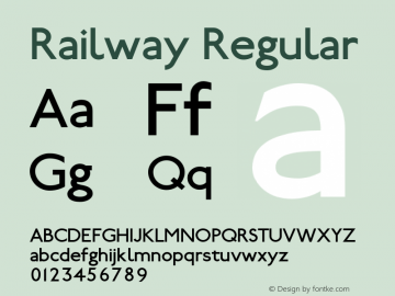 Railway Regular 1.100 Font Sample
