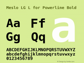 Meslo LG L Bold for Powerline 1.210 Font Sample