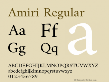 Amiri Version 000.110 Font Sample