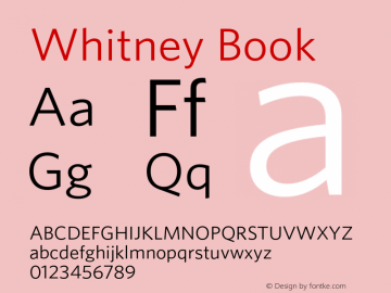 Whitney-Book Version 2.201 Basic (Latin-X, Cyrillic-X) Font Sample