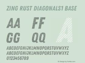 Zing Rust Diagonals1 Base Version 1.000;PS 001.000;hotconv 1.0.88;makeotf.lib2.5.64775 Font Sample