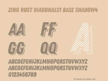 Zing Rust Diagonals1 Base Shadow4 Version 1.000;PS 001.000;hotconv 1.0.88;makeotf.lib2.5.64775 Font Sample