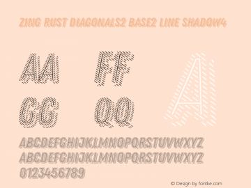 Zing Rust Diagonals2 Base2 Line Shadow4 Version 1.000;PS 001.000;hotconv 1.0.88;makeotf.lib2.5.64775 Font Sample