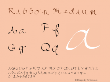 Ribbon Medium Version 001.000 Font Sample