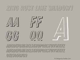 Zing Rust Line Shadow1 Version 1.000;PS 001.000;hotconv 1.0.88;makeotf.lib2.5.64775图片样张