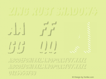 Zing Rust Shadow4 Version 1.000;PS 001.000;hotconv 1.0.88;makeotf.lib2.5.64775 Font Sample