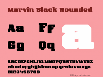 Marvin Black Rounded Version 1.00 October 3, 2017, initial release图片样张