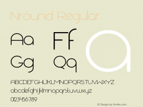 Nround Version 1.00 October 14, 2017, initial release Font Sample