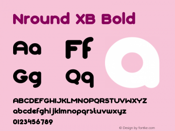 Nround XB Bold Version 1.00 October 14, 2017, initial release Font Sample