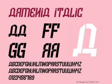 Armenia Italic Version 1.000图片样张