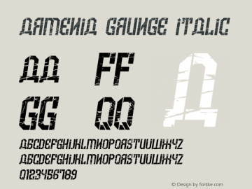 Armenia Grunge Italic Version 1.000图片样张