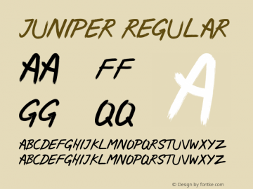 JUNIPER  Font Sample