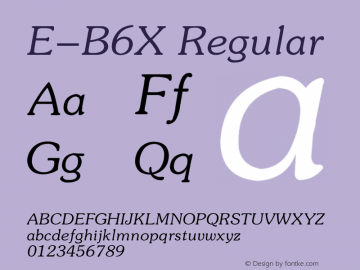 E-B6X Regular 1995;1.00图片样张
