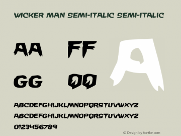 Wicker Man Semi-Italic Version 1.0; 2017图片样张