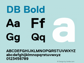 DB Bold Regular Version 1.000;PS 001.001;hotconv 1.0.56 Font Sample