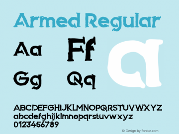 Armed 1.0 Font Sample