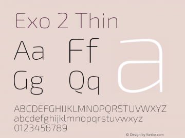 Exo 2 Thin Version 1.001;PS 001.001;hotconv 1.0.70;makeotf.lib2.5.58329; ttfautohint (v0.92) -l 8 -r 50 -G 200 -x 14 -w 