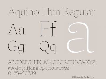 Aquino Thin Regular 1.000图片样张