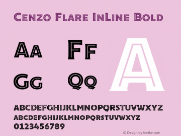 CenzoFlareInLine-Bold Version 1.001;PS 001.001;hotconv 1.0.88;makeotf.lib2.5.64775图片样张