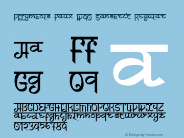 PIXymbolsFauxW90-SanskritRg Version 1.1 Font Sample