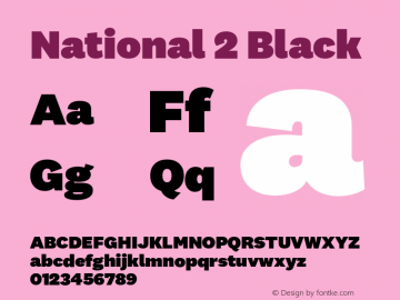 National2-Black Version 0.000;PS 0.0;hotconv 1.0.72;makeotf.lib2.5.5900 DEVELOPMENT;0 Font Sample